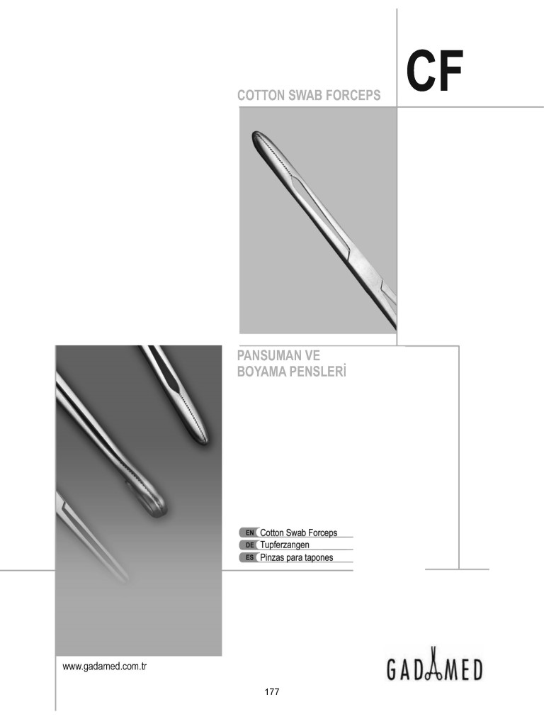 CF Cotton Swab Forceps